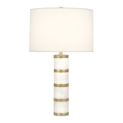 Robert Abbey Wyatt Table Lamp, Fondine Fabric Shade - Table Lamps