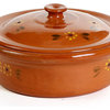 Ancient Cookware, Mexican Clay Flat Cazuela Pot, 11.5x14x5