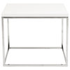 Eurostyle Teresa Square Side Table in White Lacquer
