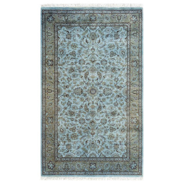 Overdyed, One-of-a-Kind Hand-Knotted Area Rug Gray, 3' 2" x 5' 2"