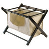Winsome Wood Dora Luggage Rack With Removable Fabric Basket