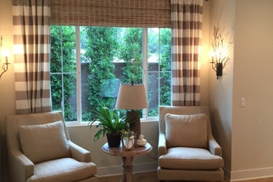 Example of a beach style bedroom design in San Diego