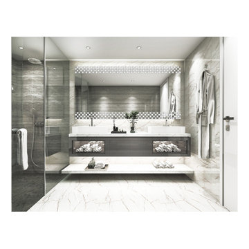 Contemporary Checker Pattern Design Wall Mirror