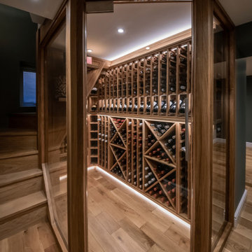 Solid Oak wine cellar & stair case