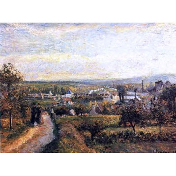 Camille Pissarro View of Saint-Ouen-l'Aumone, 21"x28" Wall Decal