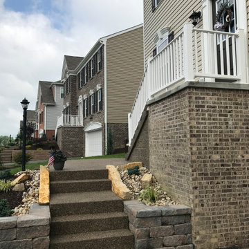 Front Yard Makeover, Exposed Aggregate Concrete