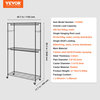 VEVOR Clothes Rack Rolling Clothing Garment Rack With 3 Storage Tiers 400 lbs