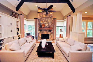 Living room - transitional living room idea in Other