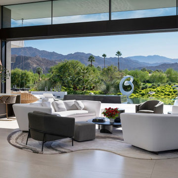 Serenity Indian Wells luxury resort style desert home indoor outdoor living room