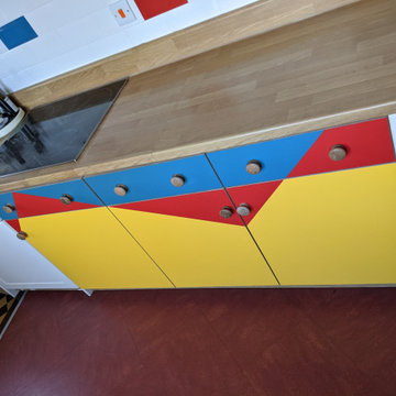 Colourful Kitchen Cupboards