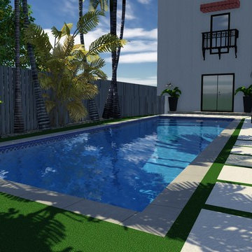 Modern Backyard | Lap Pool and Custom Pergola
