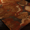 Country & Floral Athena Area Rug, Sepia, Burnt Sienna, Hearth 2'0"x4'