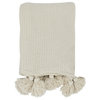 Kerith 100% Cotton 50"x 70" Throw Blanket in Ivory by Kosas Home