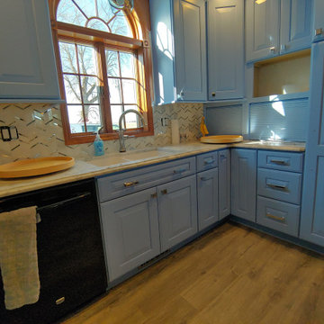 Osco, IL Kitchen Remodel Dura Supreme Custom Paint Super White Marble