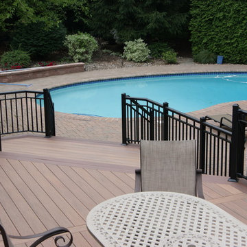 Elegant deck design from interior to poolside