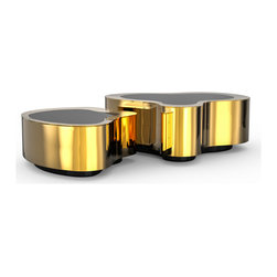 WAVE POLISHED BRASS Center Tables - Coffee Tables