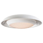 Maxim Lighting - Maxim Lighting 35074CYSLWT Iris - 23.5" 33.6W 1 LED Flush Mount - Domes of metal house a circular light engine housing with a Crystaline diffuser. A dramatic lighting effect is created with in-direct light highlighting the foil lining while direct light shines through the sparkling center. Available in your choice of White with Silver Foil or Black with Gold Foil.Shade Included: TRUEColor Temperature: 3000CRI: 80+Lumens: 2360* Number of Bulbs: 1*Wattage: 33.6W* BulbType: PCB LED* Bulb Included: No