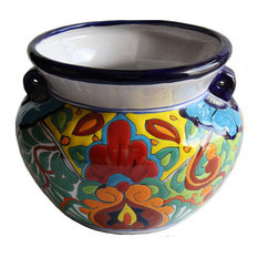 Big Rainbow Ceramic Mexican Pot