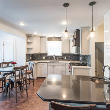 Kitchen, Interior Renovation and Custom Fireplace Design