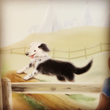 Preschool Mural Cowboy Ranch Theme