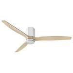 Hinkley - Hinkley Facet LED Ceiling Fan, Matte White, 60" - For a profile that is unpretentious, yet unforgettable, view all sides of Facet. Featuring substantial elements and designer finishes, this family of ceiling fans adds a touch of glam along with breezy comfort. Facet is equipped with a 6-speed DC motor that is WiFi enabled and ready to connect right out of the box. Operated by the HIRO control or WiFi compatible with the Hinkley app. Damp-rated and ready for any indoor or outdoor application. For taller ceilings, a down rod kit is an accessory option for easy customization.
