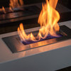Contemporary White Ventless Bio Ethanol Fireplace - Vitrum L | Ignis