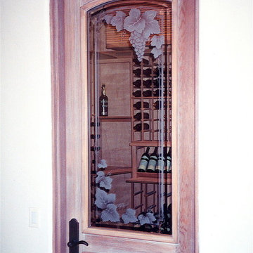 Wine Cellar Doors - Vineyard Grapes Half Lite Door