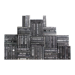 Booth & Williams - Modern Book Wall Set, Onyx/Silver, Set of 100 - Books