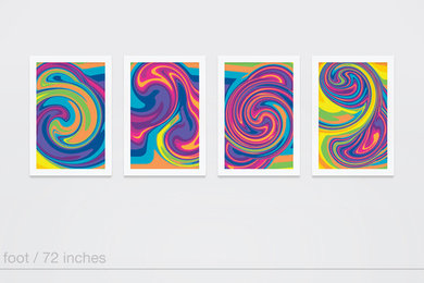 Ad.me Limited Edition Abstract Art - 4 piece Set