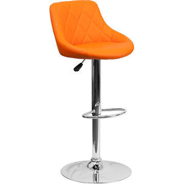 Flash Furniture Contemporary Barstool, Orange, CH-82028A-ORG-GG