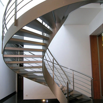 ESCALIER , TERRASSE BOIS MÉTAL