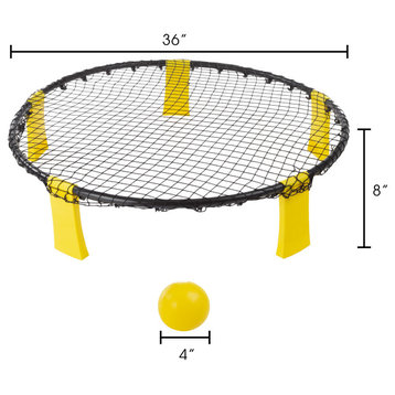 Battle Volleyball Outdoor Adjustable Roundnet Tournament Set for Kids and Adults