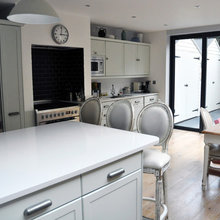 fireplace in kitchen cooker