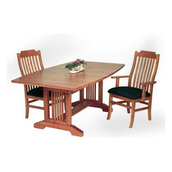American Mission Trestle Table-Boat Top - Dining Tables