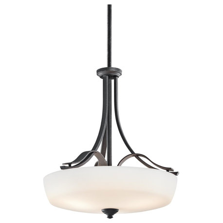 Kichler Breton Mills 3-Light Distressed Black Chandelier/Pendant