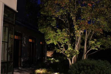 This is an example of a traditional concrete paver landscaping in Chicago.