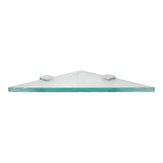 Triangle Glass Shelf with (2) Square Clamps - Contemporary