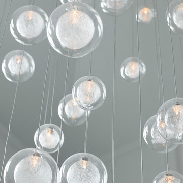 Kadur Custom Blown Glass Entry Chandelier | Modern Custom Light