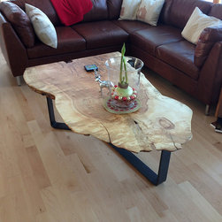 Salvaged Live Edge Maple Coffee Table - Coffee And Accent Tables