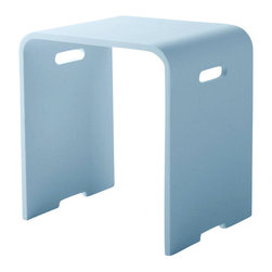 ADM Bathroom Design - ADM Curved Bath Stool, Glossy White, 16" - Shower Benches & Seats