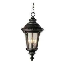 Trans Globe Lighting - Trans Globe Lighting 50491BG Black Gold 1 Light Outdoor Large Pendant - Outdoor Hanging Lights