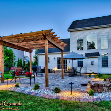 Paver Patio with In-Ground Fire Pit
