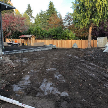 Bocce Ball Court, Pond, Granite Rocks and Dimensonal Flagstone