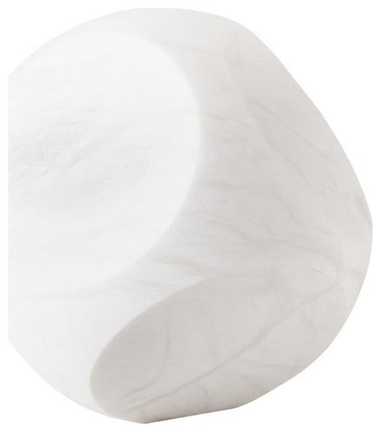 Square Alabaster White Object - Contemporary - Decorative Objects And ...