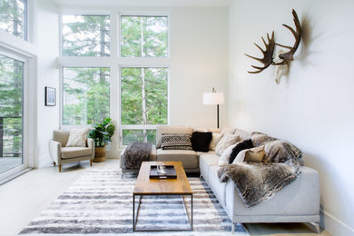 Trendy family room photo in Vancouver
