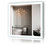 Vanity LED Lighted Backlit Wall Mounted Bathroom Mirror, 36x36", 2 Buttons