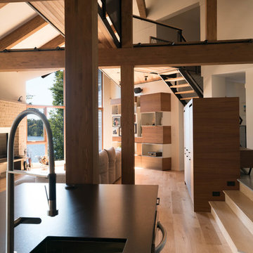 Cuisine ouverte sur l'espace de vie _ Open kitchen to the living area