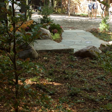 Mississauga Lake, Stone Walkway, Planting & Stone Work