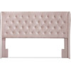 Pemberly Row Lillian August Harlow Upholstered Headboard King Size Dusty Mauve