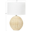 Orb-Shaped Rattan Table Lamp